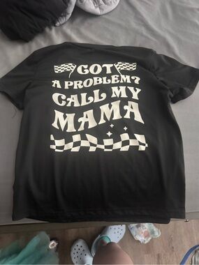 Kids Black Graphic Tee - "Got a Problem? Call My Mama"